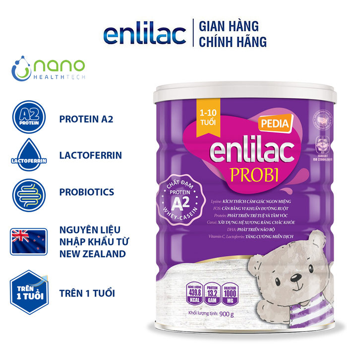 Sữa công thức tốt cho bé Enlilac Probi Protein A2 Pedia