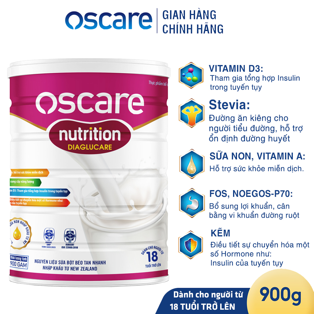 Sữa tiểu đường oscare nutrition diaglucare