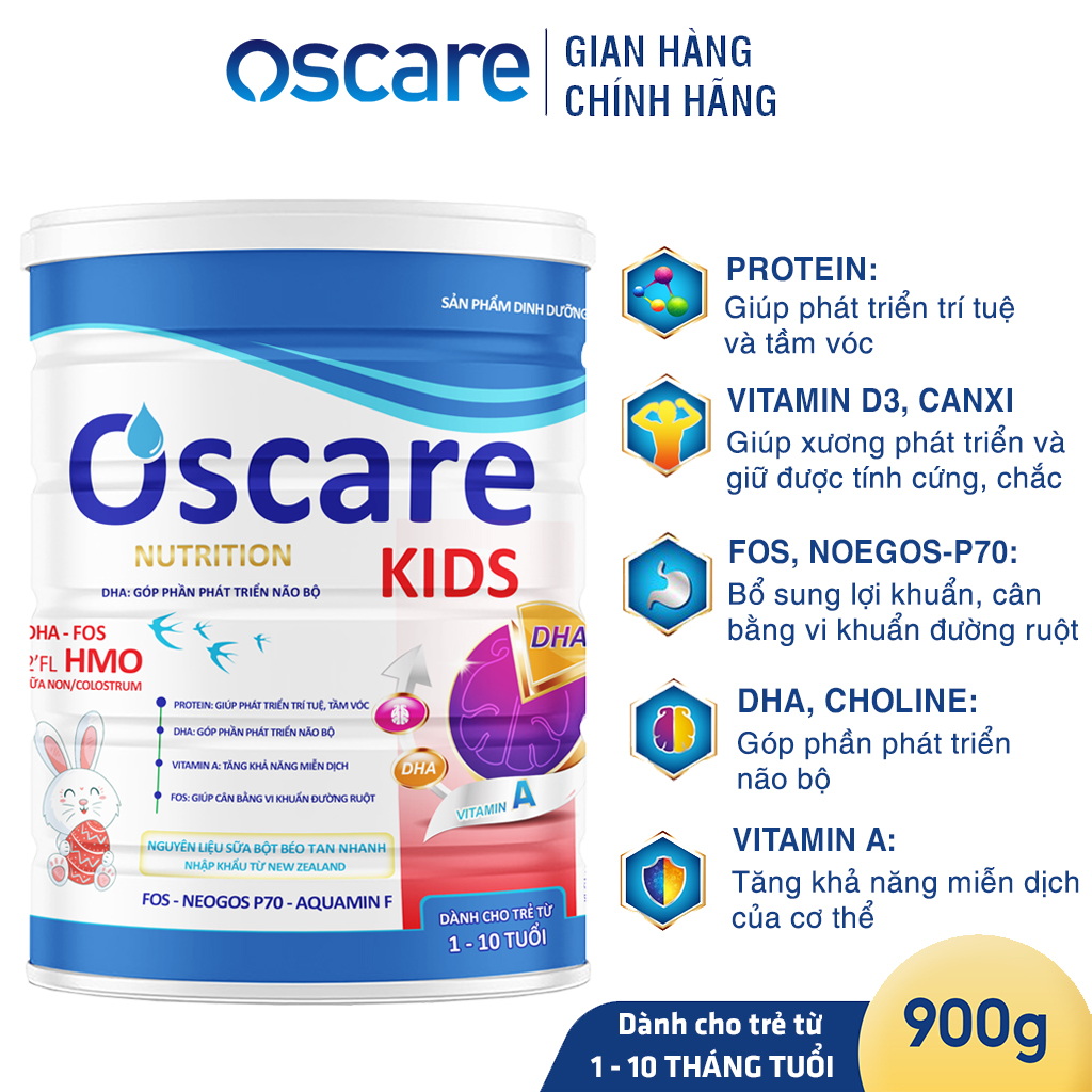 Sữa giúp bé tăng cân và chiều cao Oscare Nutrition Kid